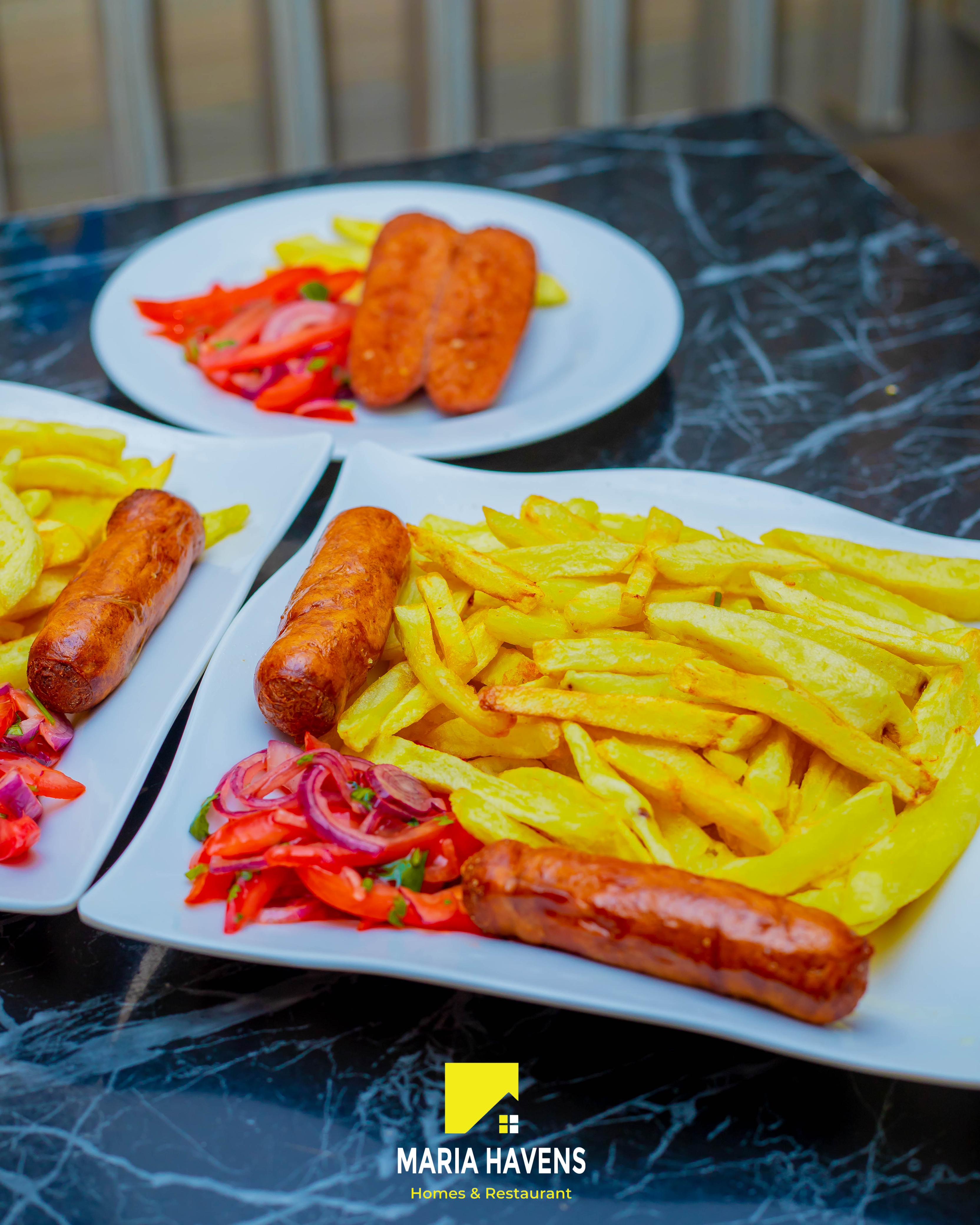 French Fries with Sausage